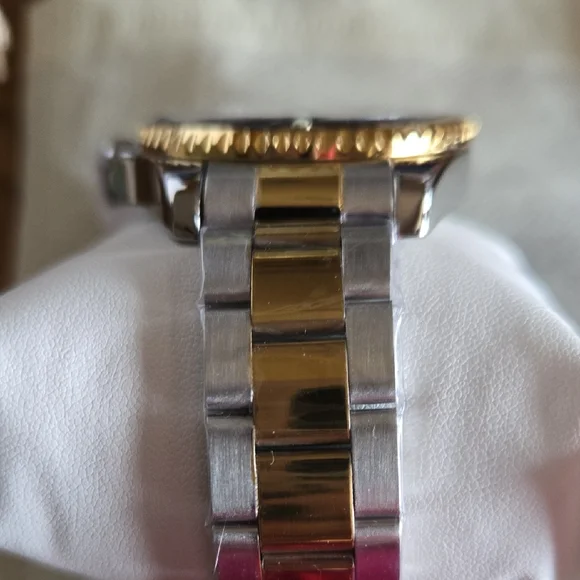NWT Montres Prestige Men’s Two-tone Gold And Silver Stainless Steel Watch
